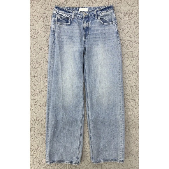 Vervet Denim - Vervet High Rise Wide Leg Straight Cut Jeans Light Wash / Women's 28‎